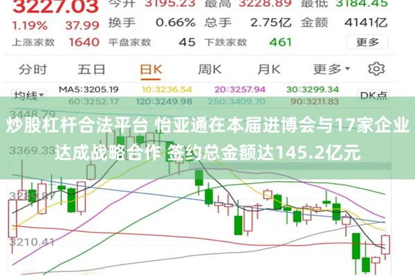 炒股杠杆合法平台 怡亚通在本届进博会与17家企业达成战略合作 签约总金额达145.2亿元