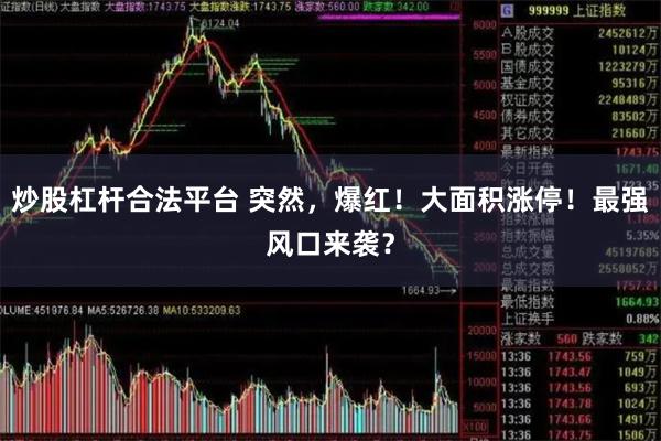 炒股杠杆合法平台 突然，爆红！大面积涨停！最强风口来袭？